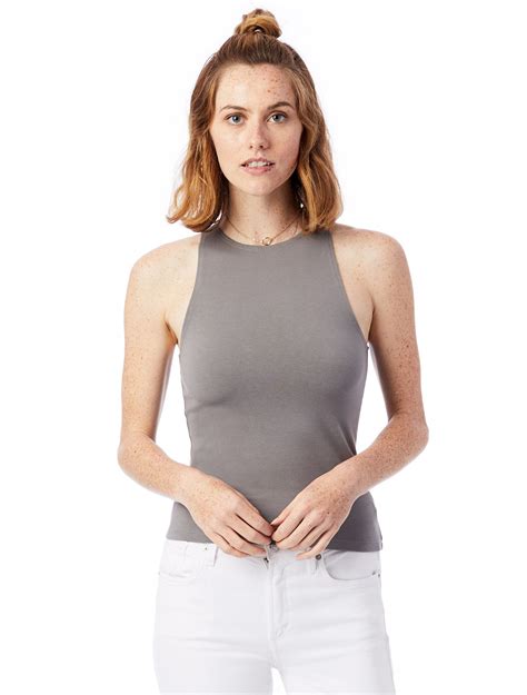 high neck cotton modal fitted tank top tank tops high tank top sustainable clothing