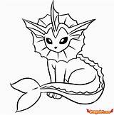 Coloring Vaporeon Pages sketch template