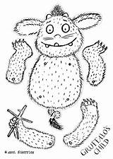 Gruffalo Coloring Pages Activities Jack Jumping Puppets Child Kids Axel Printable Kind Paper Own Book Scheffler Print Craft Do Dolls sketch template