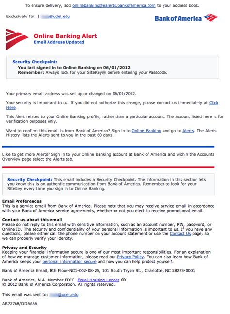 Another Bank Of America Phishing Scam Secure Ud Threat