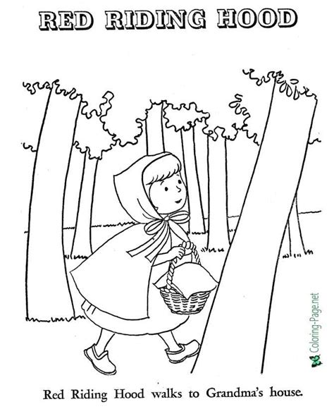 fairy tales  red riding hood coloring pages