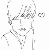 Coloring Bieber Justin Pages Print Popular sketch template