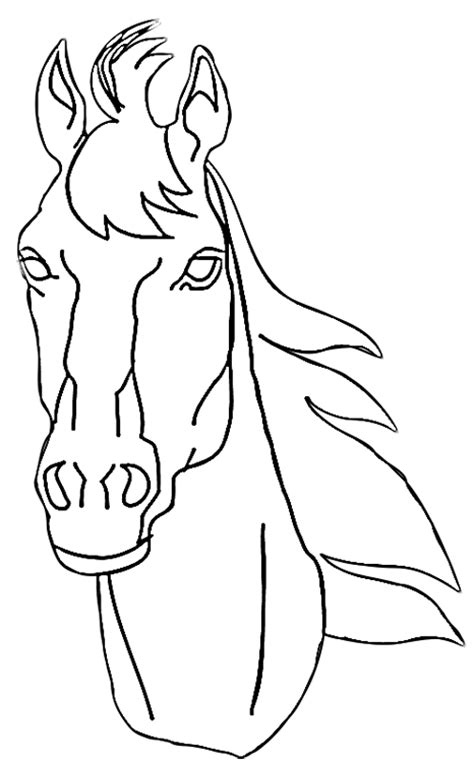 horse head coloring page purple kitty