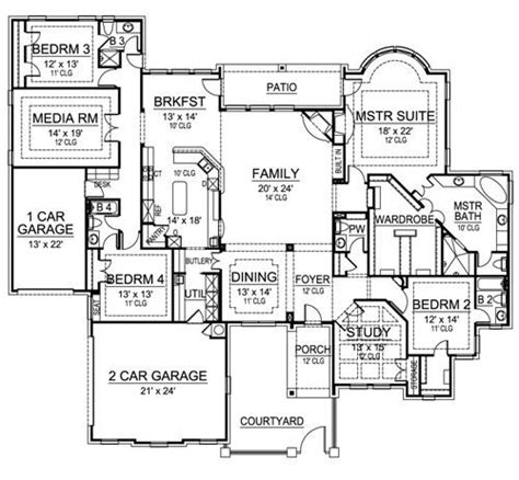 single story house plan  images house floor plans french country house plans house plans