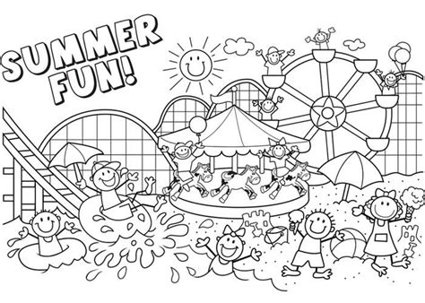 summer fun coloring pages worksheets kids pinterest fun coloring