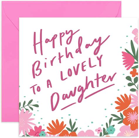 old english co happy birthday lovely daughter card square birthday