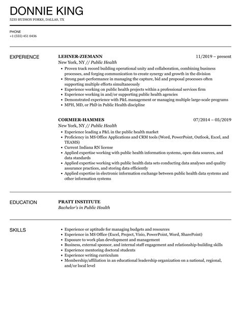 public health resume sample rutanngreenbergart