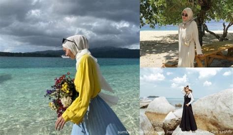 7 Outfit Ke Pantai Untuk Hijabers Yang Trendi Dan Stylish Elegan