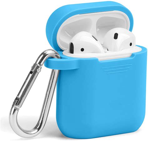 airpods case front led visible gmyle silicone protective shockproof earbuds case cover skin