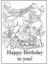 Birthday Coloring Happy Pages Printable Kids sketch template