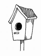 Birdhouse Clipart Outline Bird Webstockreview Houses Clipground sketch template