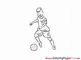Kids Coloring Soccer Midfielder Player Sheet Title sketch template