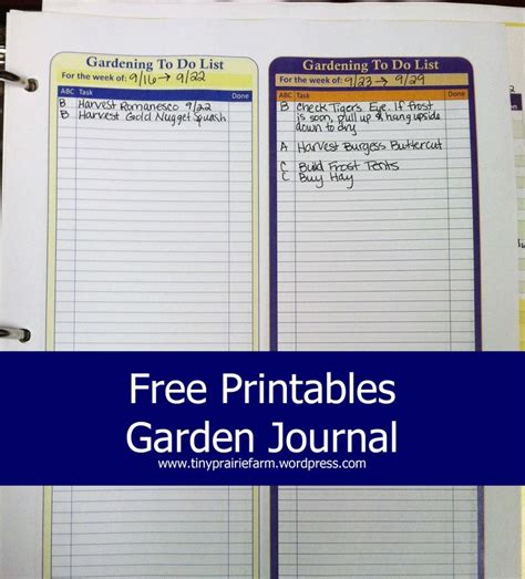 garden journal printables art pinterest