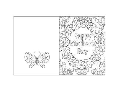 printable mothers day card  flowers  color click