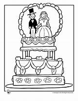 Wedding Coloring Cake Pages Colouring Printable Choose Board Activity Kids sketch template