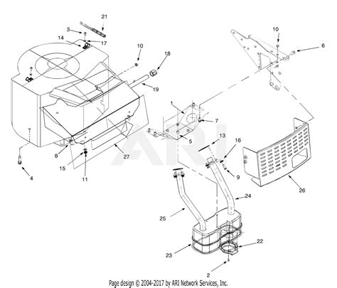 mtd bsh  parts diagram  muffler