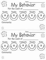 Behavior Chart Preschool Sheet Classroom Daily Coloring Kids Report Parents Behaviour Kindergarten Parent Teacherspayteachers Weekly Behavioral Simple Management Color Charts sketch template