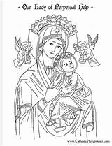 Maria Perpetual Katholische Lourdes Religiöse Vorlagen Marian sketch template