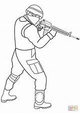 Soldier Drawing Military Coloring Pages Printable Special Forces sketch template