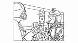 Starwars Wars Star Coloring Boba Fett Vader Pages sketch template