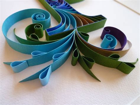 monogram p peacock  behance quilling designs quilled paper art