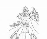 Shredder Tmnt Character sketch template