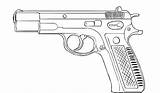 Pistolet Danieguto sketch template