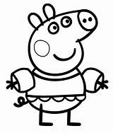 Peppa Pig Coloring Pages Kids Color Print Cartoons sketch template