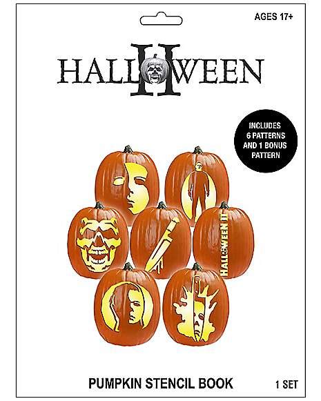 michael myers pumpkin stencil book halloween  spirithalloweencom