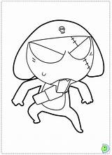 Coloring Dinokids Keroro Close sketch template