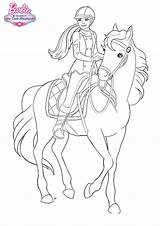 Barbie Coloring Pages Horse Coloriage Pony Tale Princess Her Ausmalbilder Sisters Dessin Rides Disney Dinokids Un Cheval Horses Colouring Kids sketch template