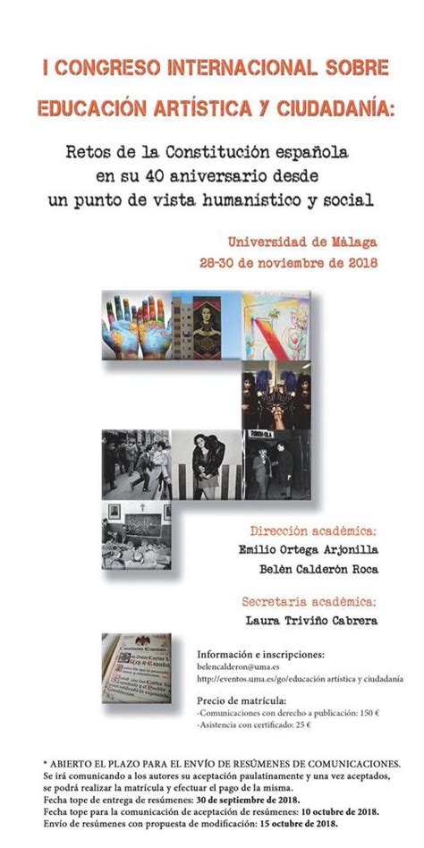 congreso internacional sobre educacion artistica  ciudadania retos de la constitucion espanola