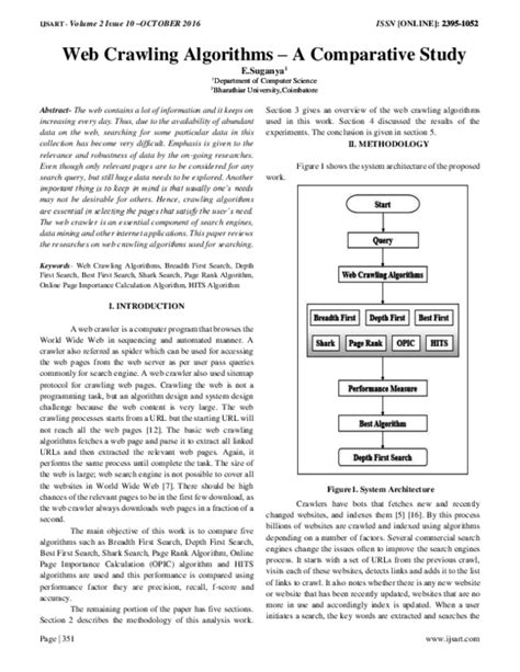 web crawling algorithms  comparative study ijsart journal