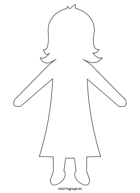 printable girl paper doll template sablony paper doll template