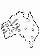 Colouring Pages Kids Australian Australia Map Coloring Flag Clipart Decoration Printable Happy Crafts Color Cliparts Sketch Print Online Familyholiday Au sketch template