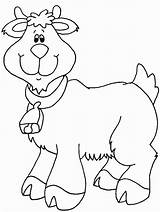 Goat Coloring Pages Animals Printable Color Kids Letter Goats Activities Animal Advertisement Crafts Popular Bell sketch template