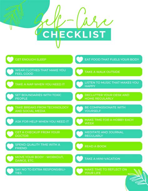 care checklist printable  ideas   start
