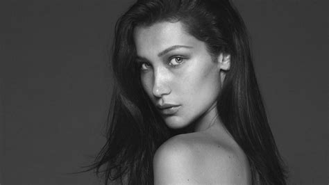 bella hadid poses totally nude for stunning shoot in vogue paris huffpost
