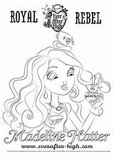 Madeline Coloring Hatter Pages High Face Ever After Sheets Library Clipart sketch template