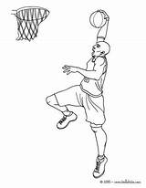 Kobe Bryant Coloring Pages Color Print Dunking Hellokids Online Basketball sketch template