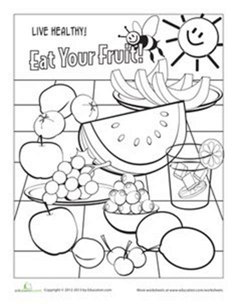 healthy food coloring pages  getcoloringscom  printable