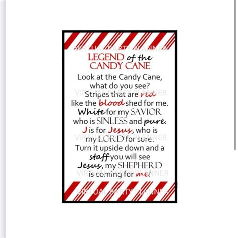 candy cane poem printable tag