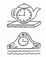 Clock Coloring Pages Drawing Cuckoo Clocks Antique Mantle Mantel Template Simple Color Kids Getdrawings Time Sheets Activity Objects Back Popular sketch template