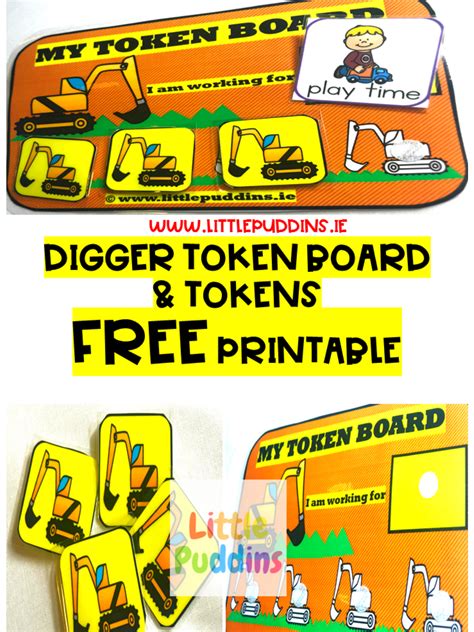 printable token board digger  puddins