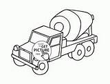 Cement Truck Coloring Getcolorings Mixer sketch template