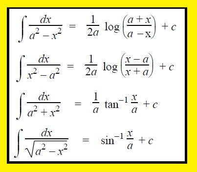 problems  standard integrals