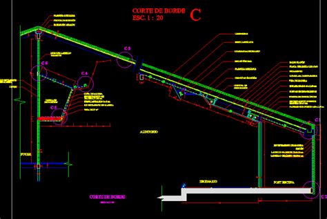 auditorium  shed roof cross section  kb