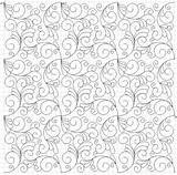 Feathers Swirls Quilting sketch template