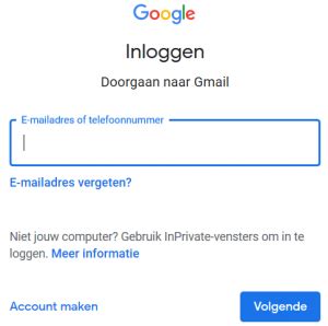 gmail webmail inloggen