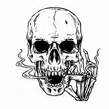 Skull Cigarette Vector Illustration Premium Smoked Freepik sketch template